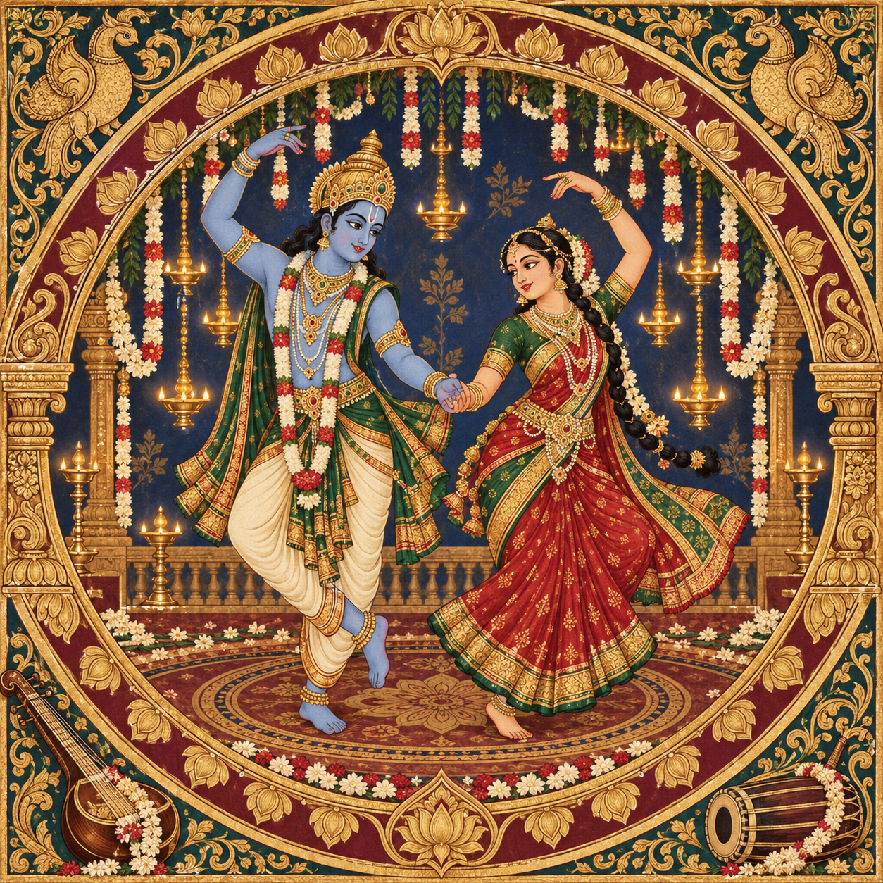 Rama and Sita dancing at Sangeet